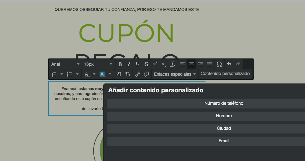 Añade campos personalizados en tus campañas de email marketing - Mensagia